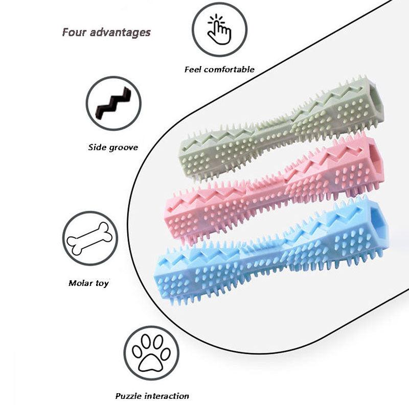 Durable Dog Toothbrush Toy for Interactive Cleaning & Chewing