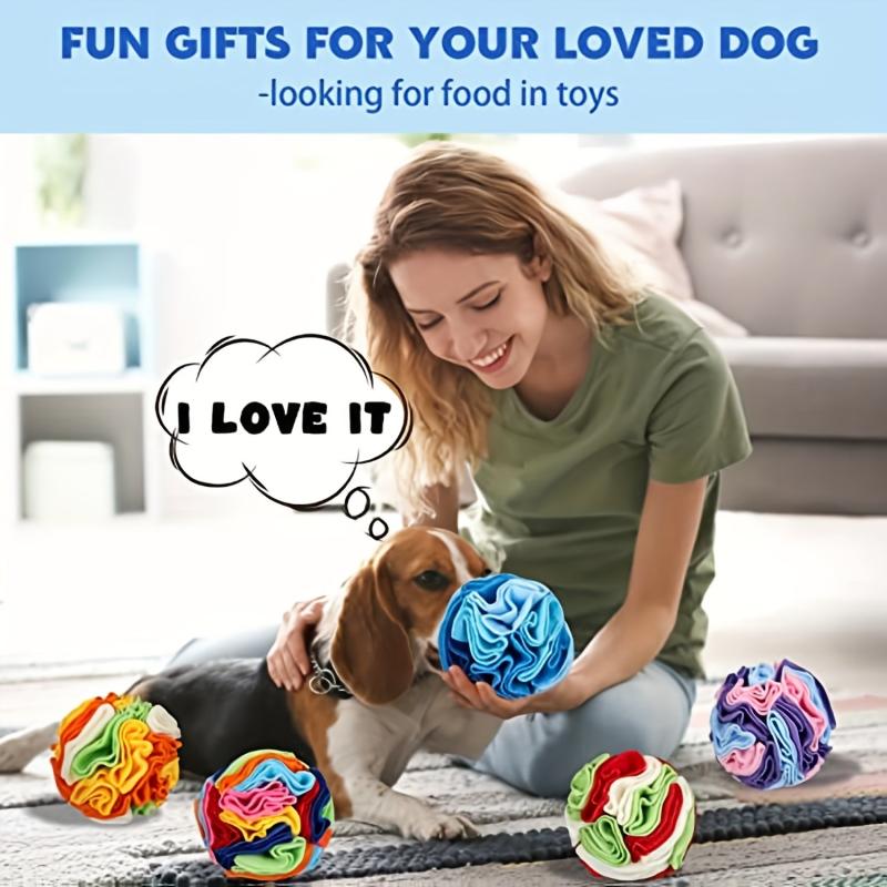 Interactive Sniffing Ball Toy for Dogs | Food Leaking Chew Squeaky Toy