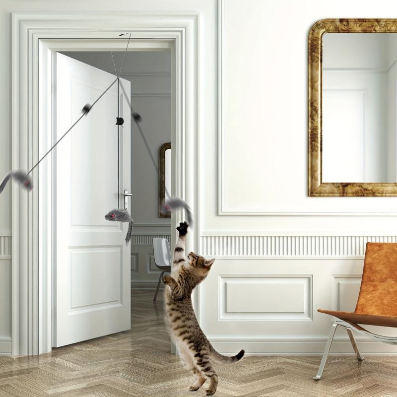 2pcs Hanging Cat Toy For Interactive Teasing