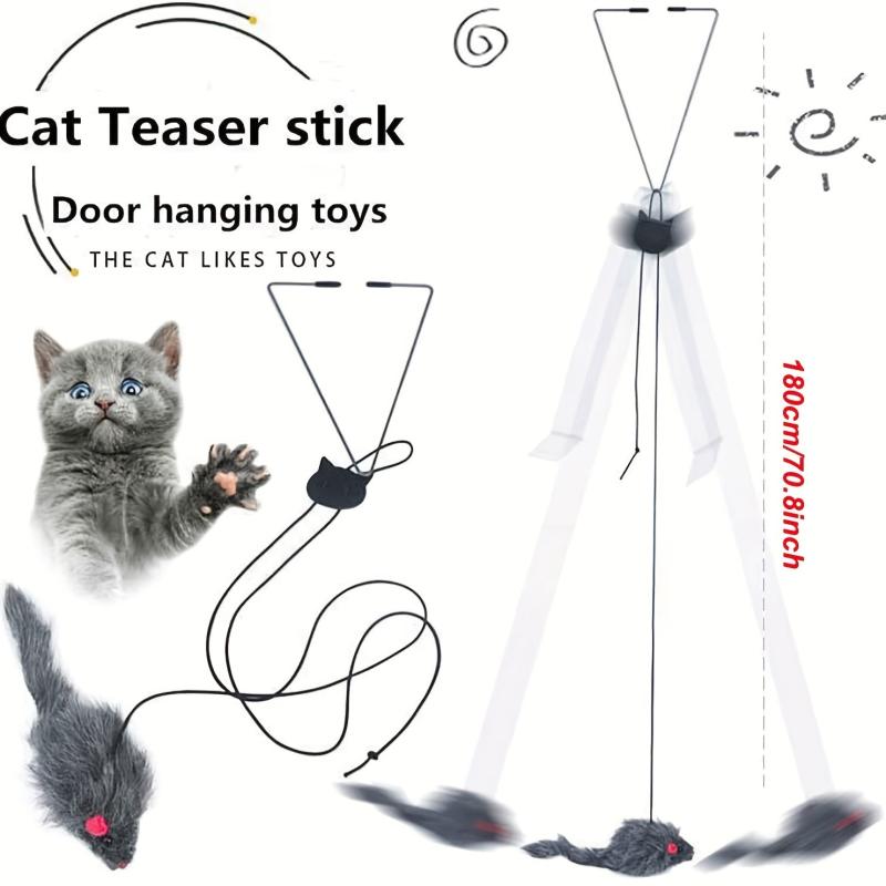 2pcs Hanging Cat Toy For Interactive Teasing