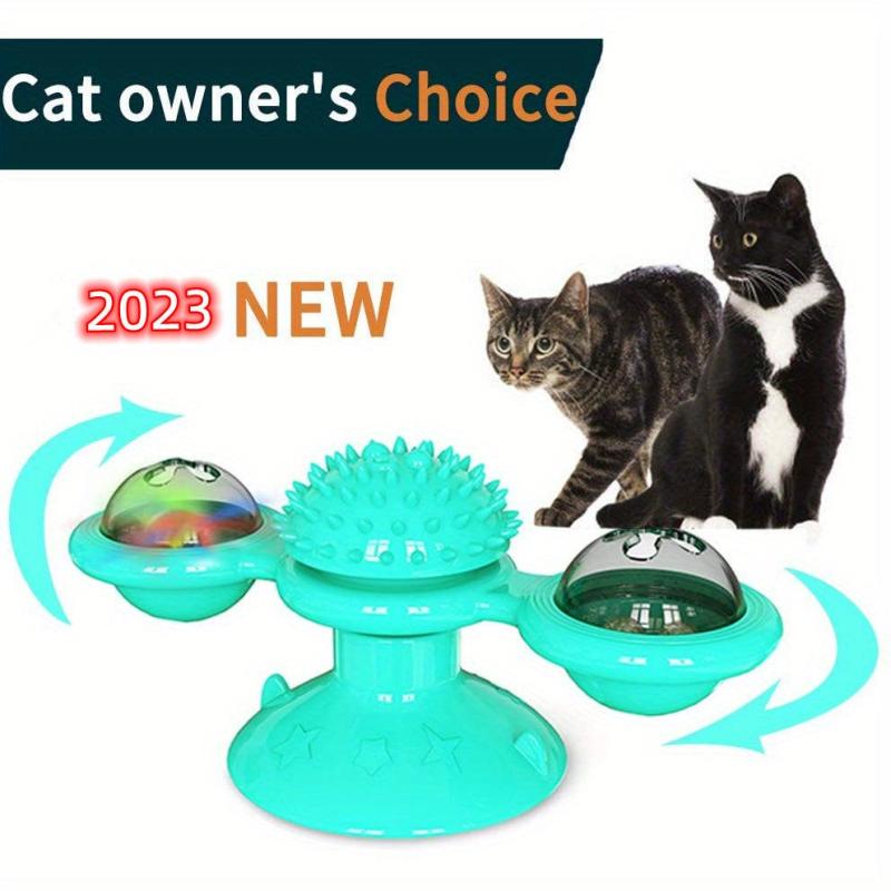 Interactive Windmill Cat Toy w/ LED Light