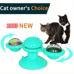Interactive Windmill Cat Toy w/ LED Light