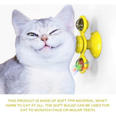 Interactive Windmill Cat Toy w/ LED Light