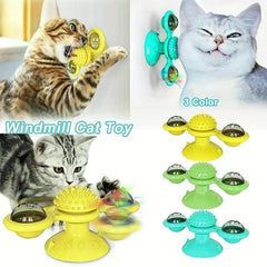 Interactive Windmill Cat Toy w/ LED Light