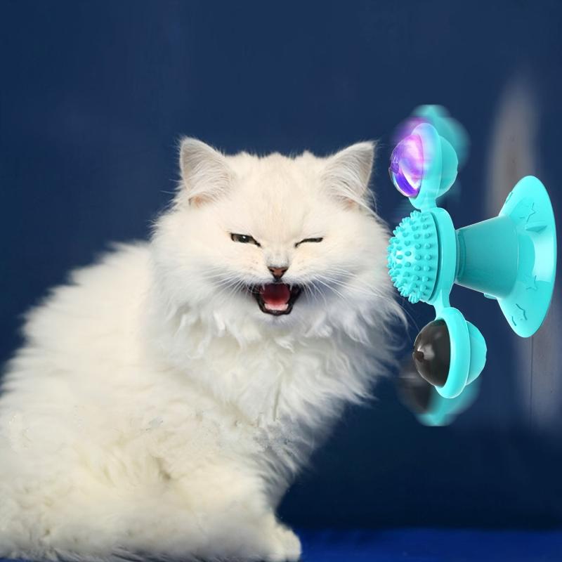 Interactive Windmill Cat Toy w/ LED Light