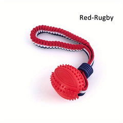 Durable Dog Chew Toys Knot Cotton Rope with TPR Balls