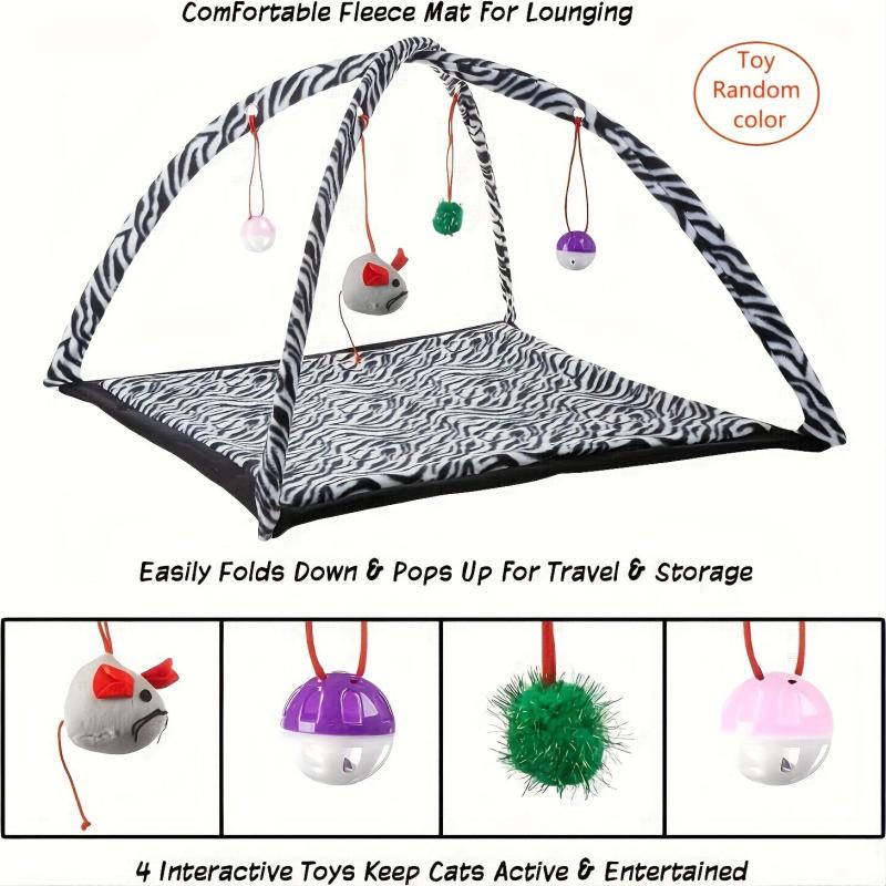 Cat Toy Rocking Activity Mat Swing Playing Station