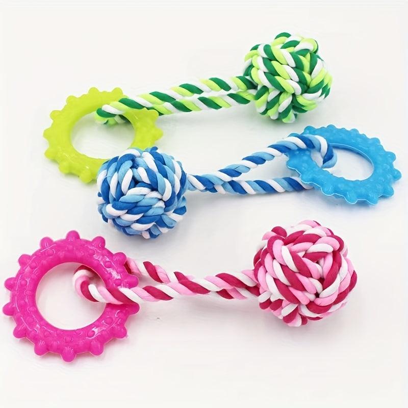 Pet Rope Chew Toy for Dogs Training & Teeth Cleaning