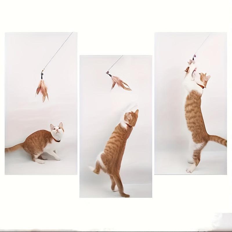 Interactive Cat Teaser Stick Toy with Bell