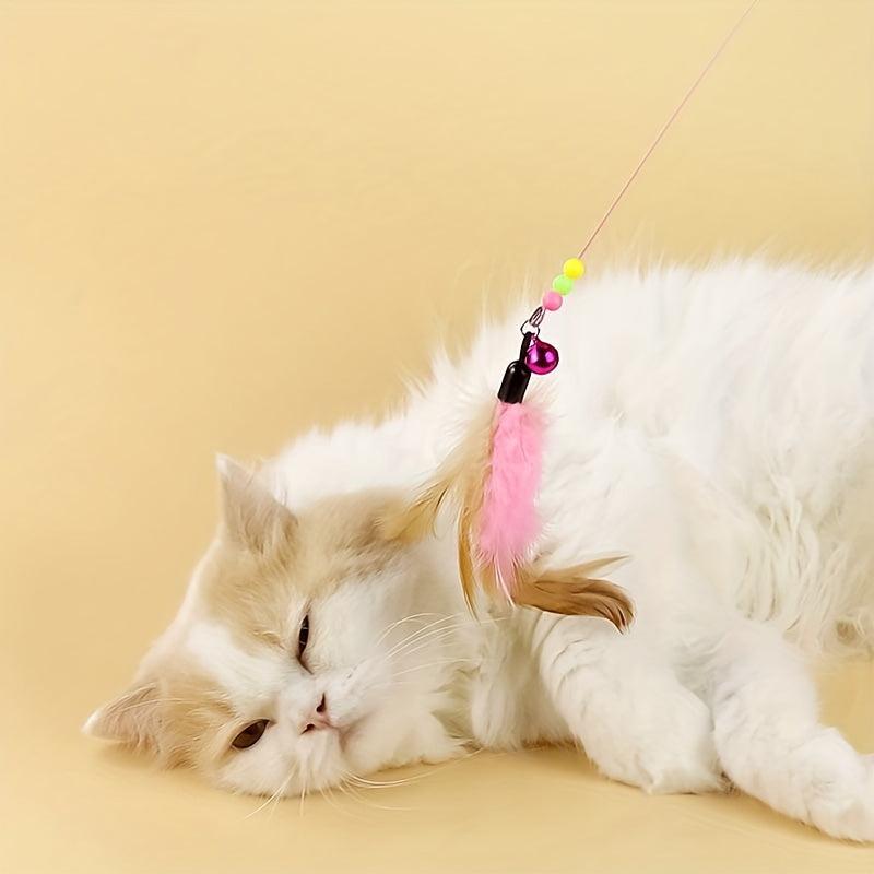 Interactive Cat Teaser Stick Toy with Bell