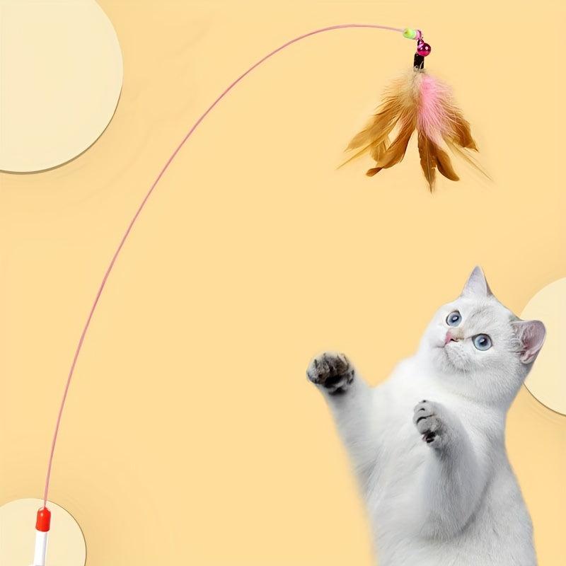 Interactive Cat Teaser Stick Toy with Bell