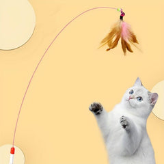 Interactive Cat Teaser Stick Toy with Bell
