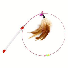 Interactive Cat Teaser Stick Toy with Bell