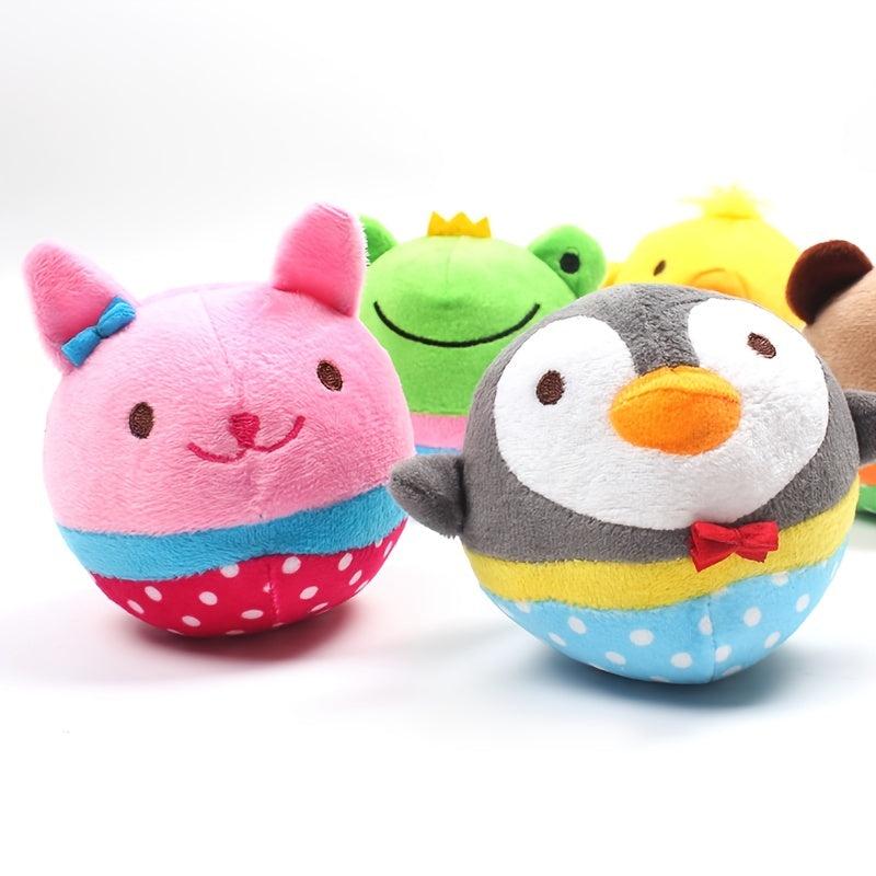 Interactive Plush Toys for Dogs & Cats Cartoon Dog Chew Toy & Plush Cat Ball Toy