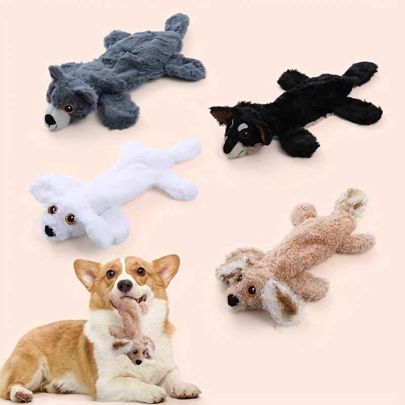 Interactive Chew Toy for Puppies, Plush Shell Dog Toy