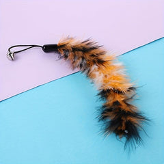 Interactive Cat Toy with Bell and Feather Strip