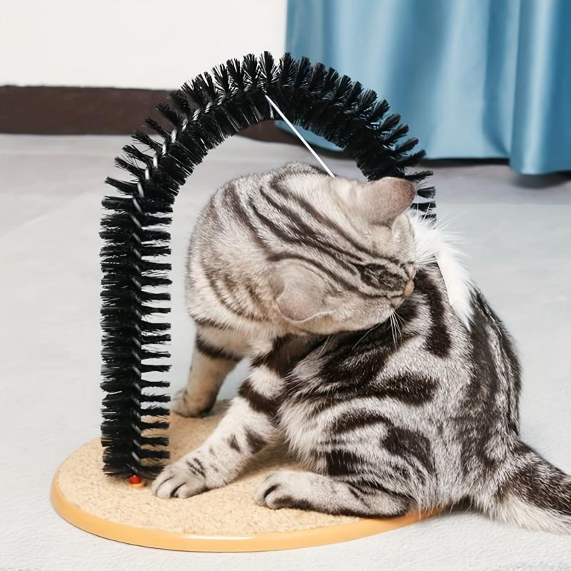 Cat Self Grooming & Massaging Toy With Hanging Mouse