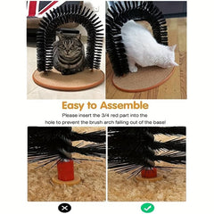 Cat Self Grooming & Massaging Toy With Hanging Mouse