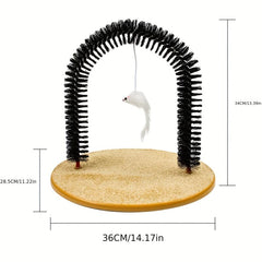 Cat Self Grooming & Massaging Toy With Hanging Mouse