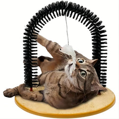 Cat Self Grooming & Massaging Toy With Hanging Mouse