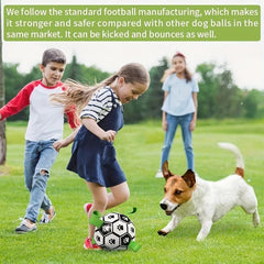Football Pet Toy With Straps Dog Toy Training Interactive Fetch Pet Toy