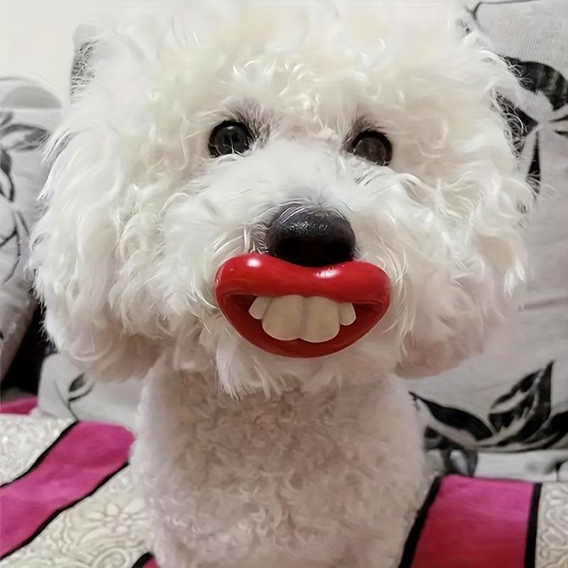 Funny Dog Chew Toy, Red Lip Shaped, Dental Health, Interactive