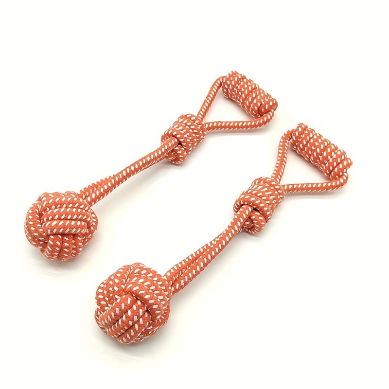 Dog Cotton Rope Toy Molar Bite Resistant Braided Rope Knot Toy