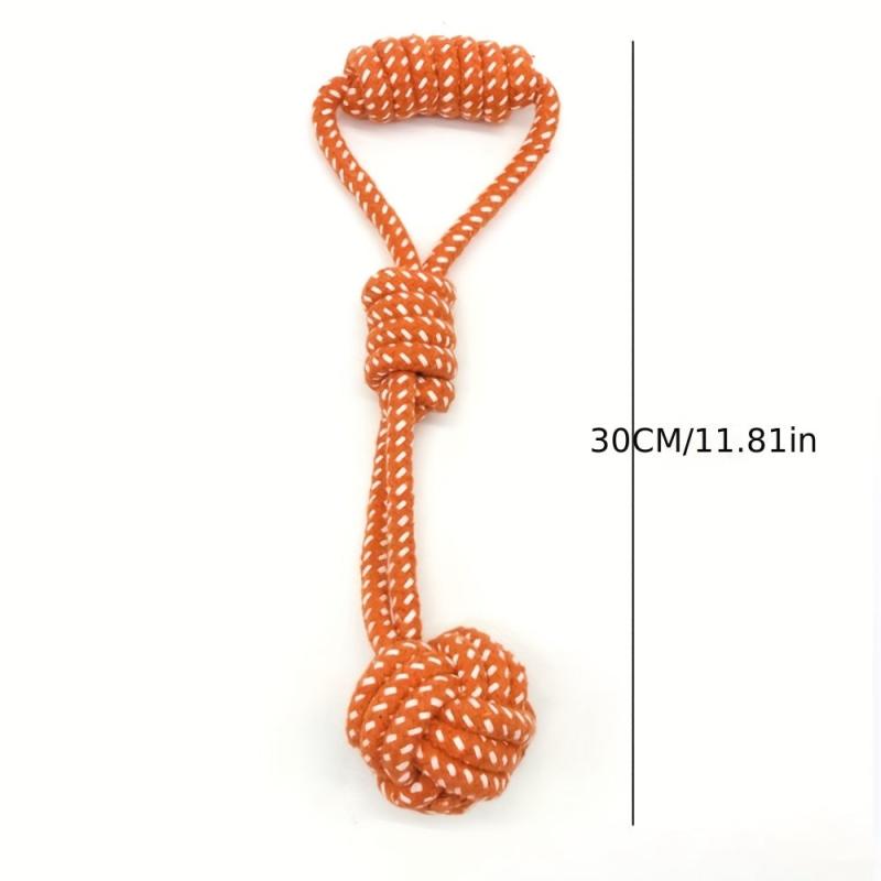 Dog Cotton Rope Toy Molar Bite Resistant Braided Rope Knot Toy