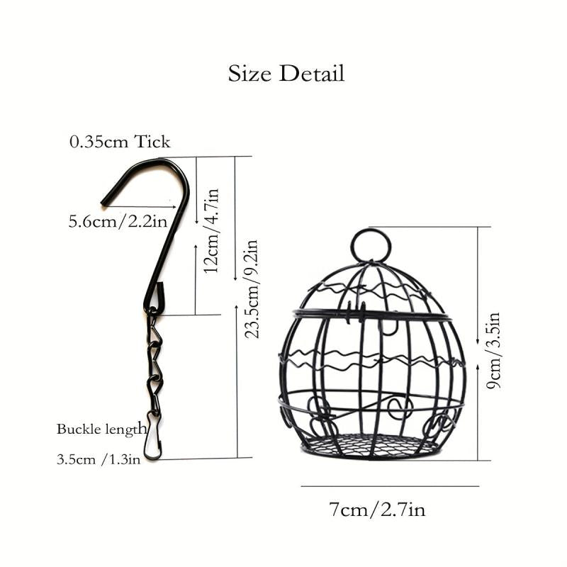 Bird Hanging Feeder Chain Sun Rain Proof Outdoor Decoration