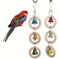 Bird Chew Toy Bell String Toy For Parrots Interactive Chain Toy