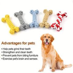 1pc Pet Random Bone Knot Chew Toy Interactive Toy For Dogs