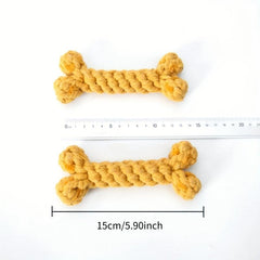1pc Pet Random Bone Knot Chew Toy Interactive Toy For Dogs