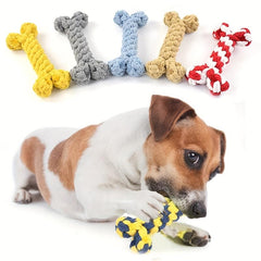 1pc Pet Random Bone Knot Chew Toy Interactive Toy For Dogs