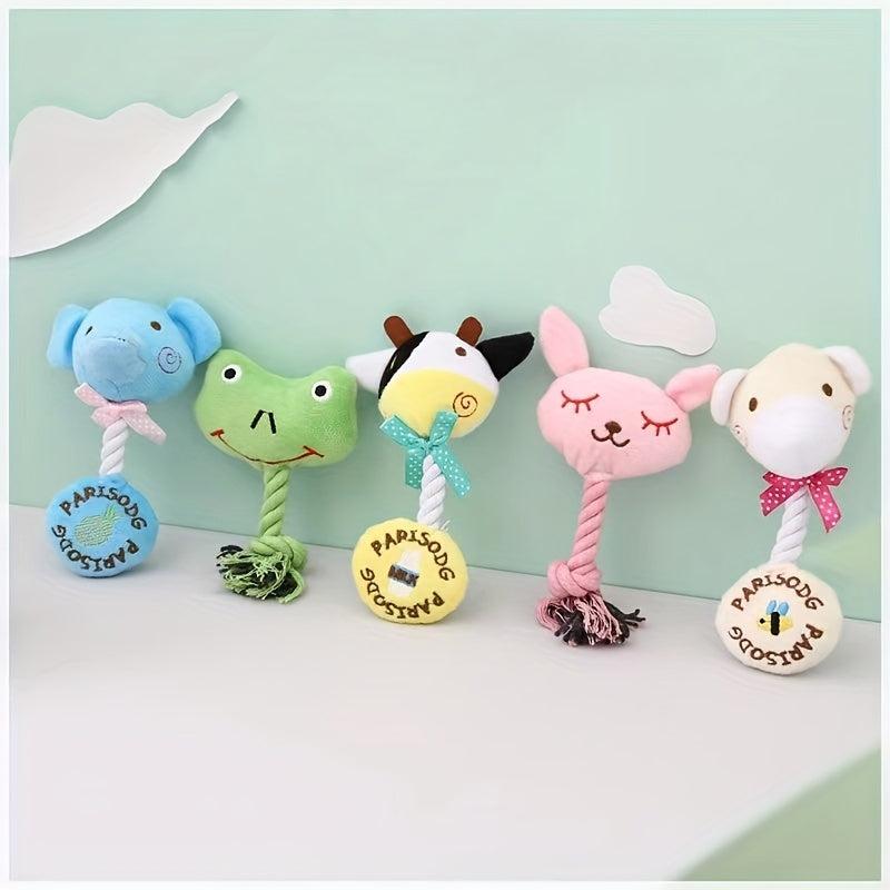 Interactive Plush Dog Toys with Squeaker - Durable Toy for Puppies and Dogs