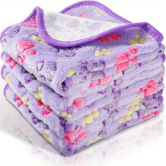 Cozy Paw Print Pet Blanket Soft Fleece Sleeping Mat for Cats and Dogs