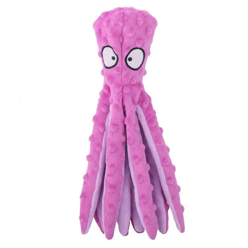 Octopus Pet Grinding Teeth Squeaky Plush Toy Chew Toy For Dog