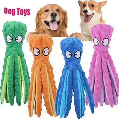 Octopus Pet Grinding Teeth Squeaky Plush Toy Chew Toy For Dog