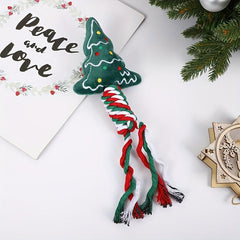 Christmas Teeth Cleaning Rope Knot Pet Toy Dog Chew Durable Toy