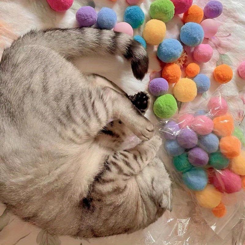 Cat Interactive Plush Ball Toy Teaser Supplies