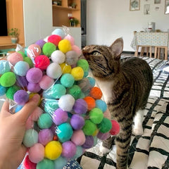 Cat Interactive Plush Ball Toy Teaser Supplies
