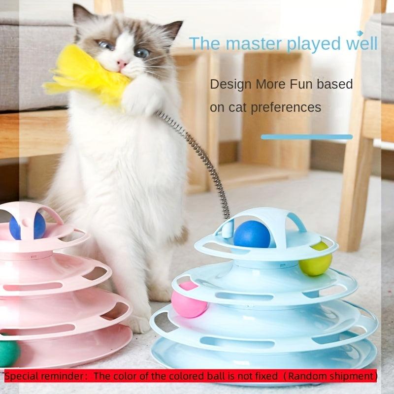 Four Layer Cat Game Carousel Circular Cat Game Carousel