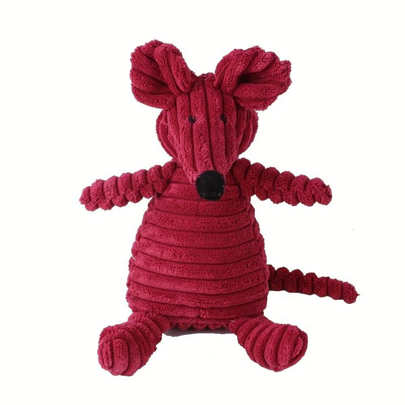 Durable Squeaky Plush Toy for Dogs, Teeth Grinding Chew Toy