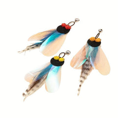 Durable Cat Teaser Stick with Flying Insect Toy