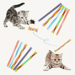 Colorful Cat Tube Spring Toy for Indoor Cats