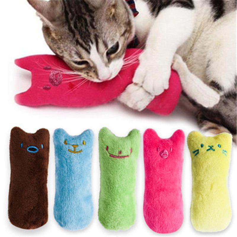 Cat Teaser Toy with Squeaky Plush Pillow u2013 Interactive Pet Supply