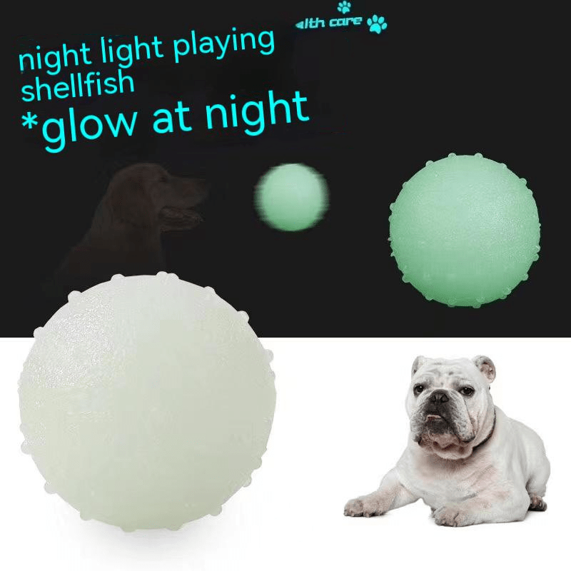 TPR Dog Glowing Molar Burr Ball Toy Elastic Interactive Dog Toy