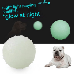 TPR Dog Glowing Molar Burr Ball Toy Elastic Interactive Dog Toy