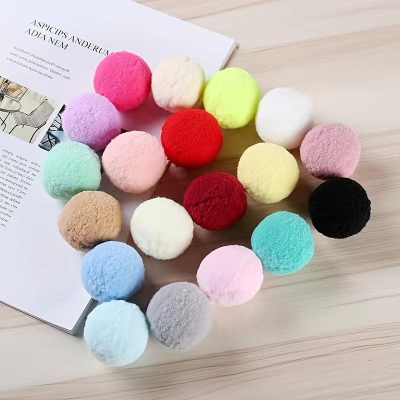 Stretchy Plush Ball Pom Toys for Dogs and Cats - 50-100pcs