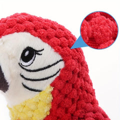 Interactive Parrot Dog Plush Toy Fun Chew Toy