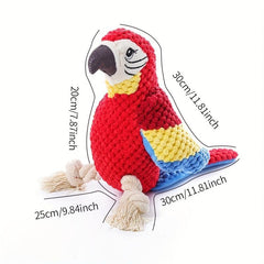 Interactive Parrot Dog Plush Toy Fun Chew Toy